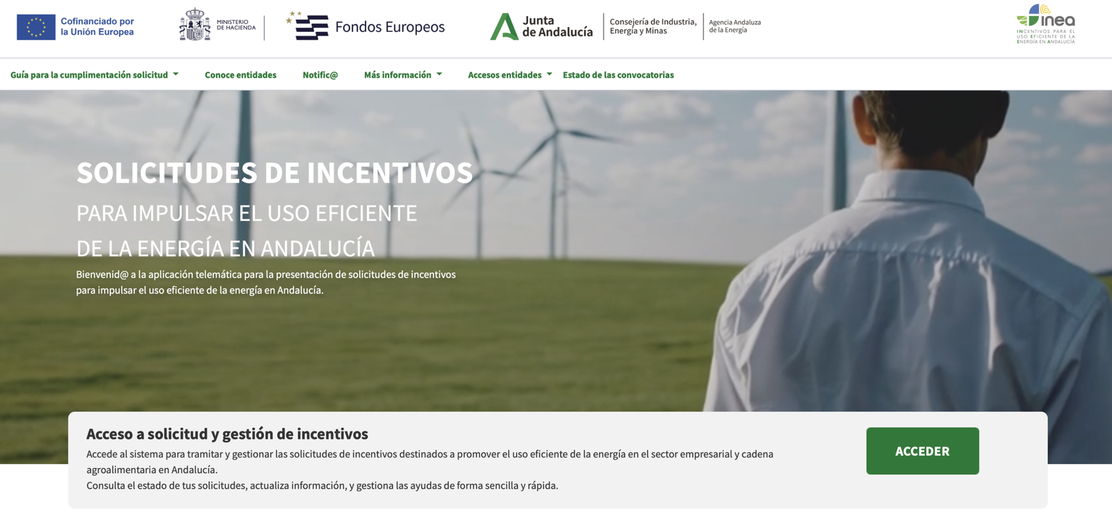 SOLICITUDES DE INCENTIVOS PARA IMPULSAR EL USO EFICIENTE DE LA ENERGÍA EN ANDALUCÍA SOLICITUDES DE INCENTIVOS PARA IMPULSAR EL USO EFICIENTE DE LA ENERGÍA EN ANDALUCÍA