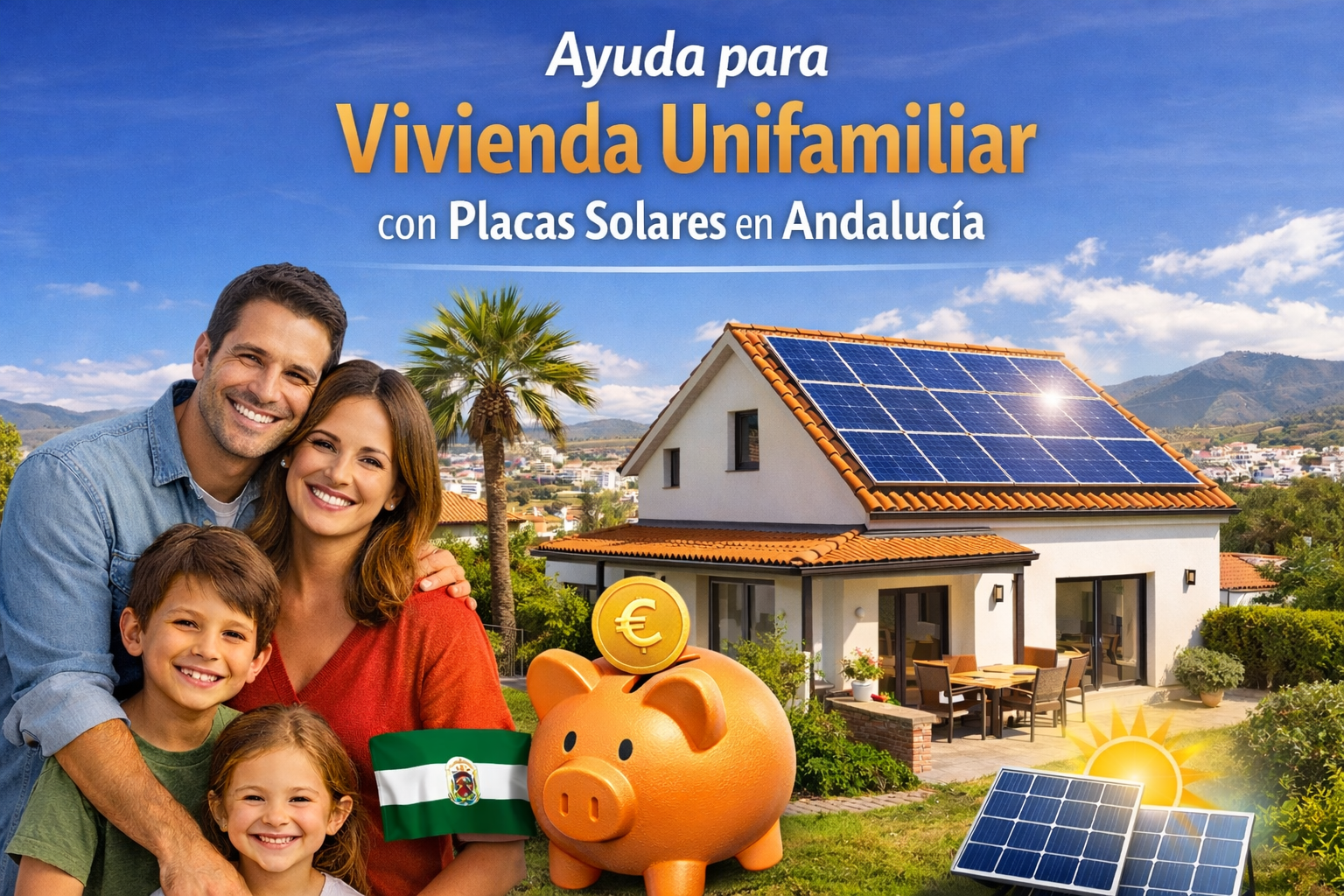 Ayudas placas solares vivienda unifamiliar Andalucía 2026