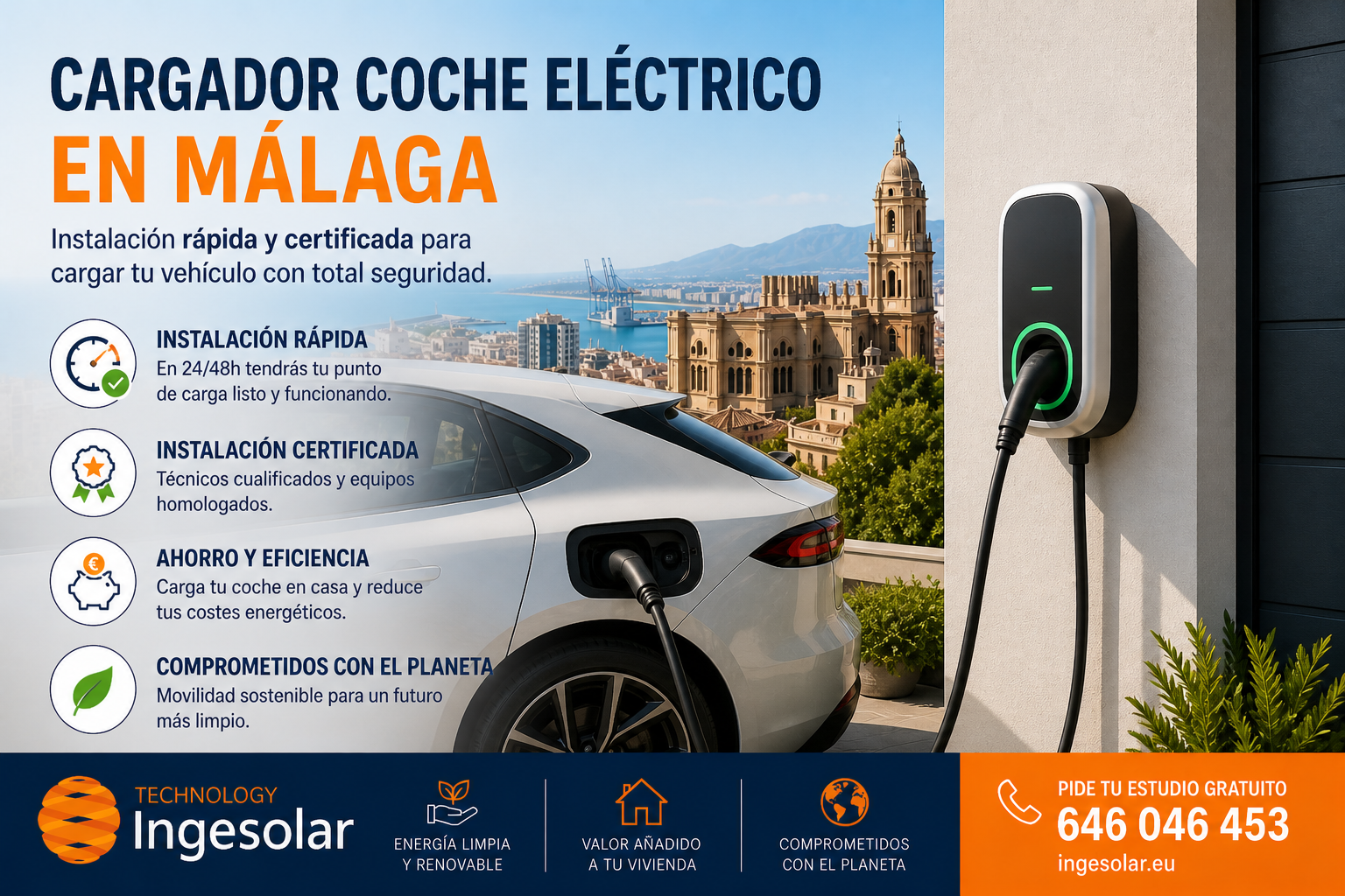 Instalación cargador coche eléctrico