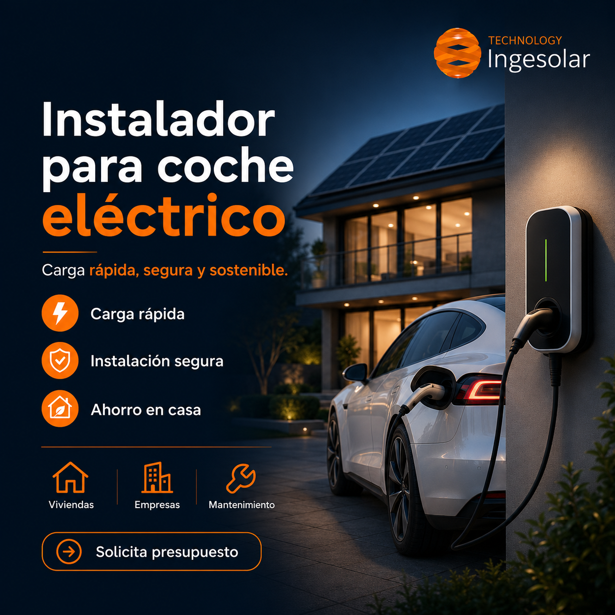 Instalador de Cargador para Coche Eléctrico Málaga | Ingesolar Instalador de cargador coche eléctrico en Málaga