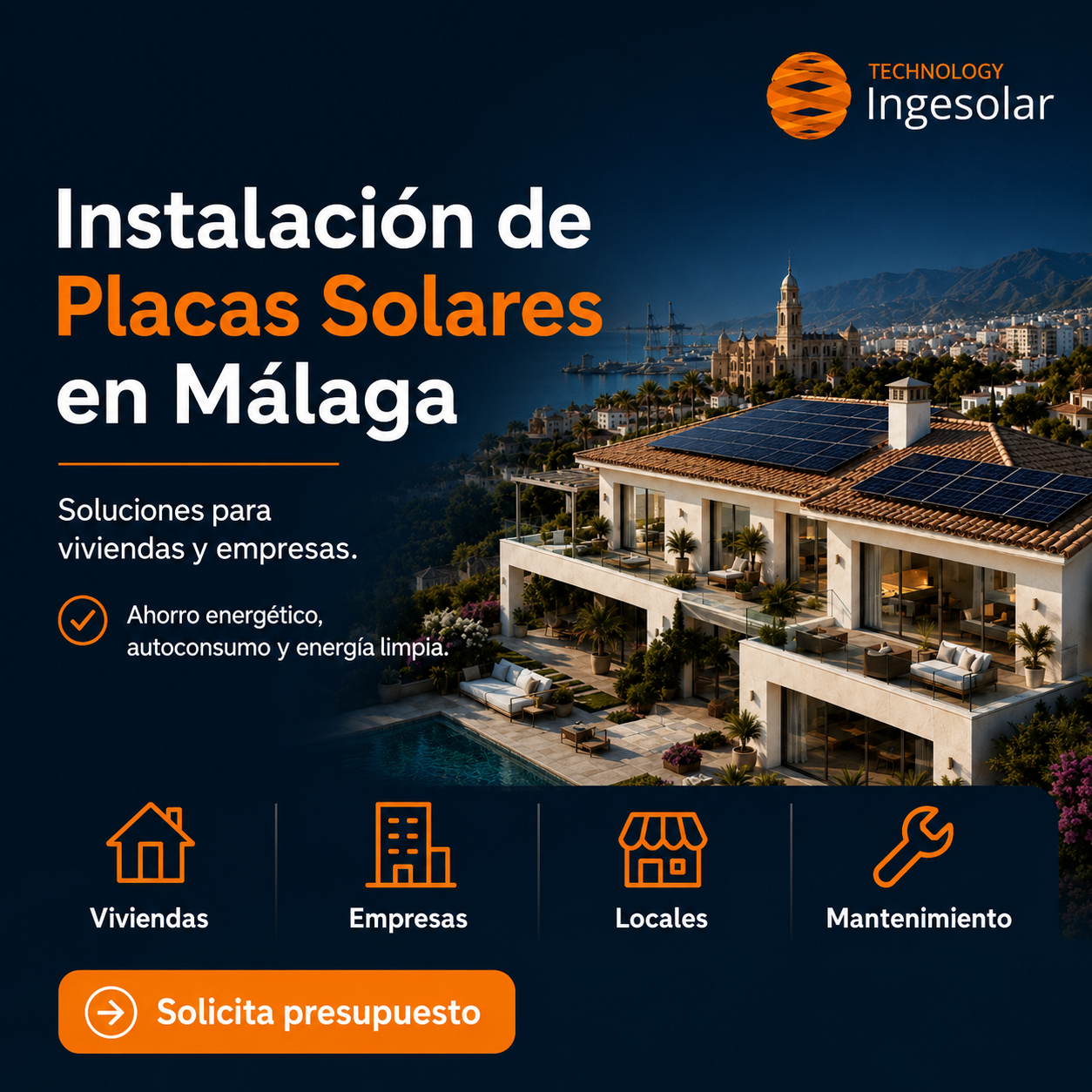 Instalación de Placas Solares en Málaga | Empresas y Viviendas | Ingesolar