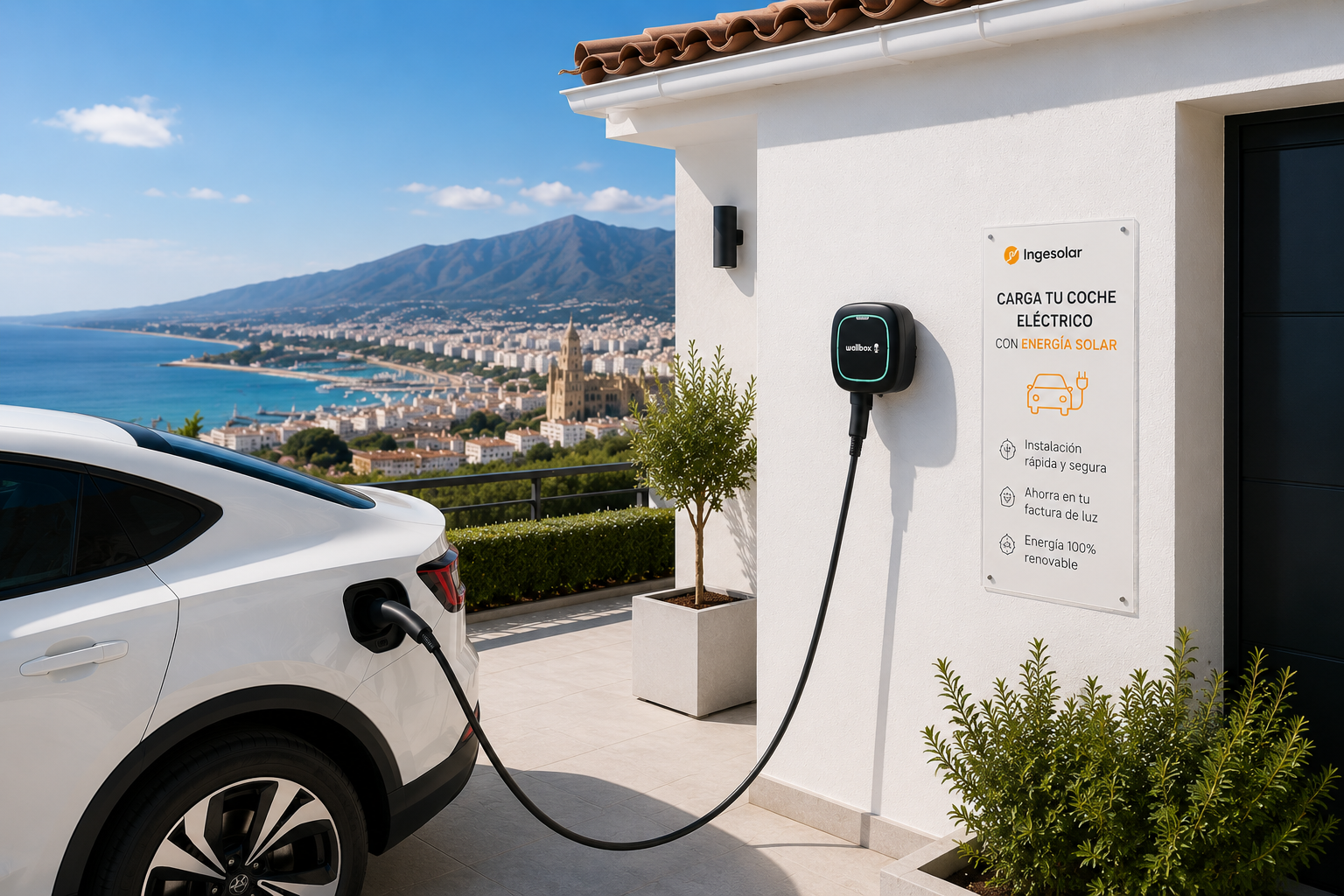 Instalación de cargador de coche eléctrico en Málaga para vivienda, garaje y comunidad