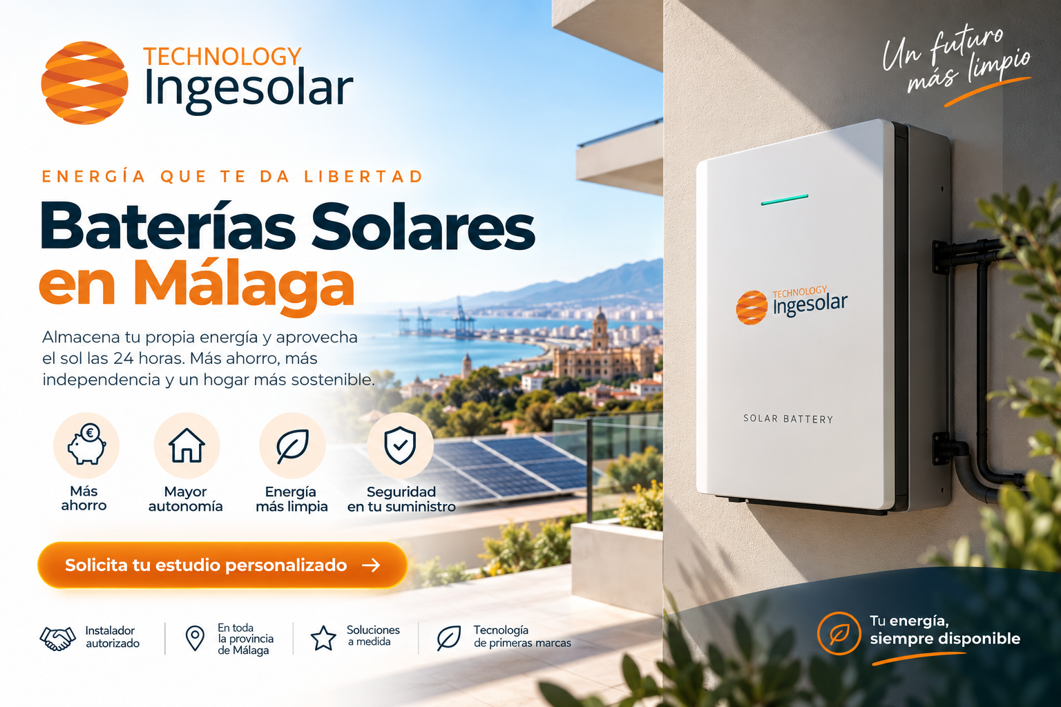 Baterías solares en Málaga para viviendas con instalación de Ingesolar