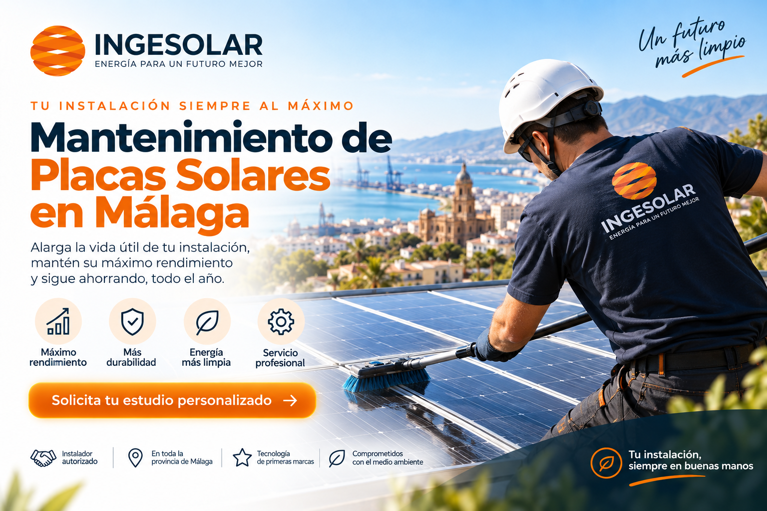 Mantenimiento de placas solares en Málaga por Ingesolar