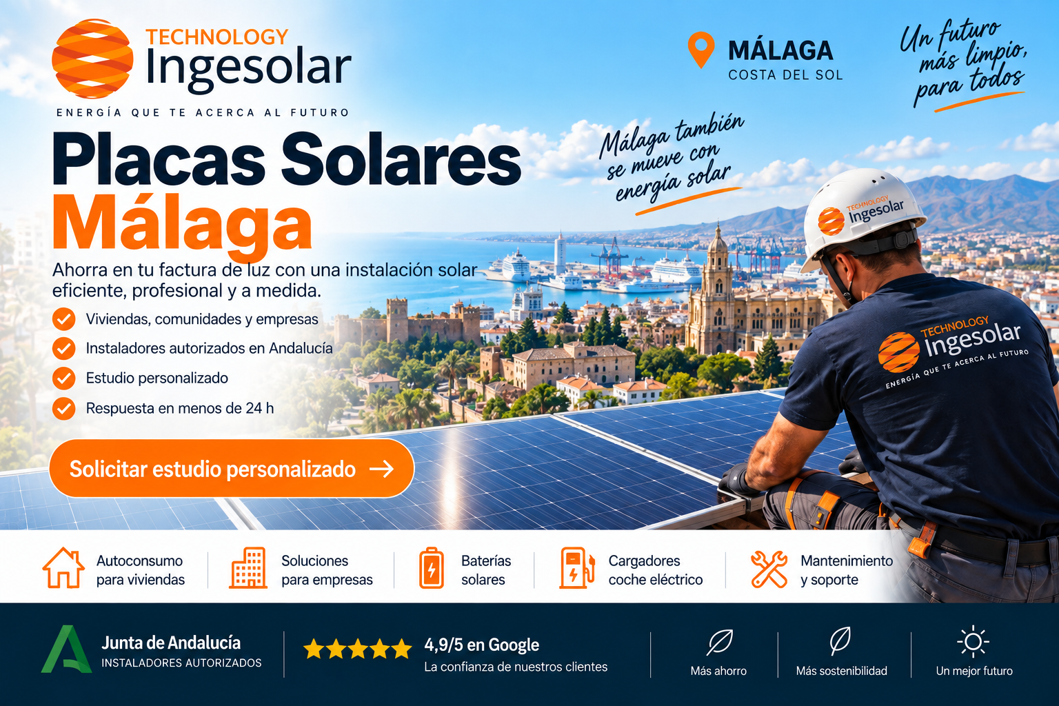 Placas solares Málaga - instalación fotovoltaica Ingesolar