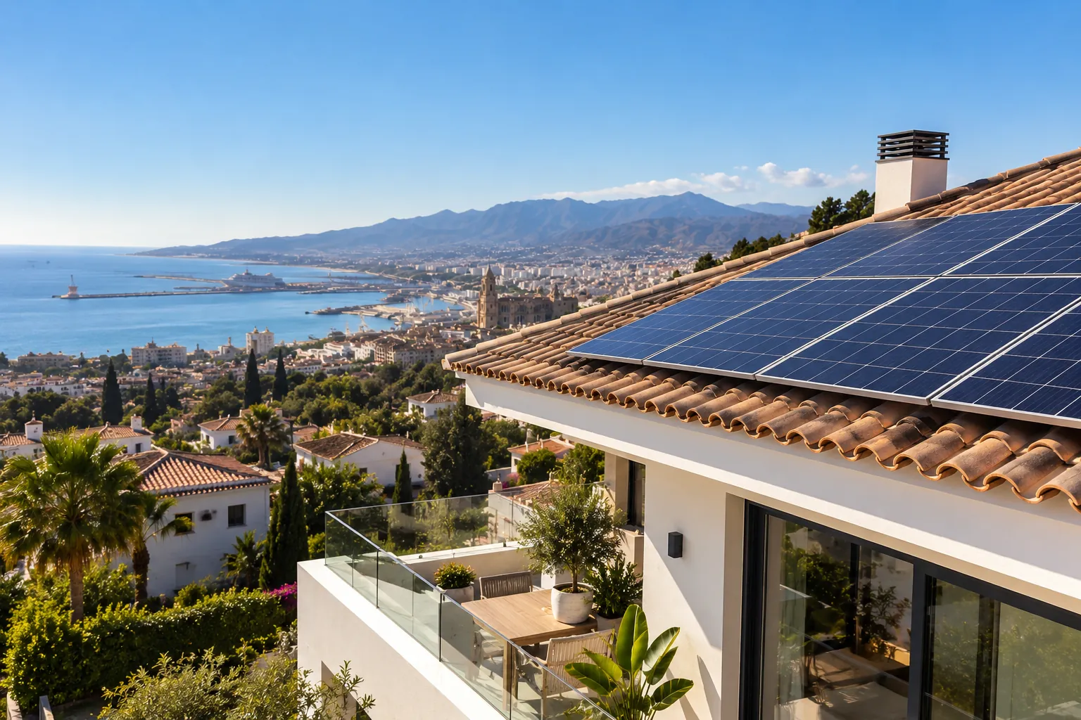 Placas solares en Málaga | Ingesolar Placas solares en Málaga instaladas en vivienda